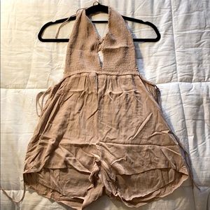 tan halter romper
